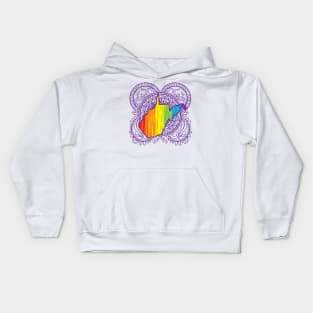 West Virginia Mandala Pride Kids Hoodie